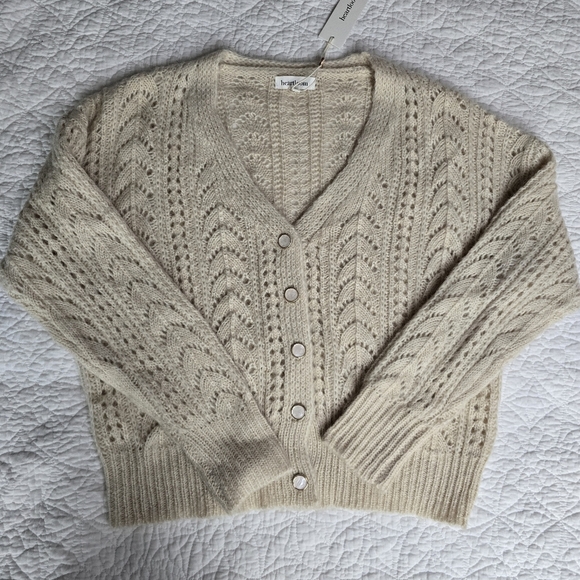 Heartloom Grenier Pointelle Wool Blend Cardigan - Picture 4 of 16
